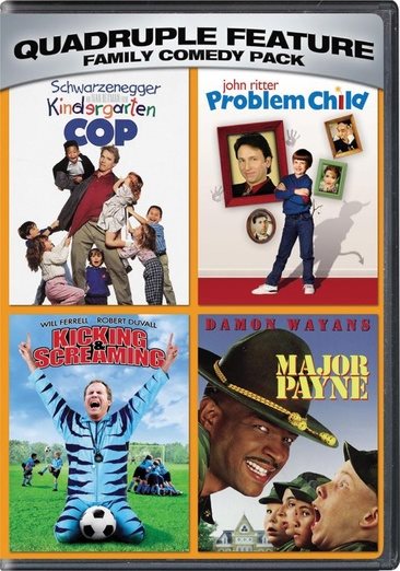 Family Comedy Pack Quadruple Feature (Kindergarten Cop / Problem Child / Kicking and Screaming / Major Payne) cover
