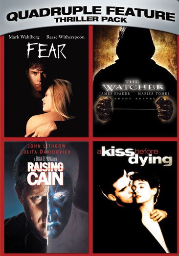 Thriller Pack Quadruple Feature: Fear / The Watcher / Raising Cain / A Kiss Before Dying cover