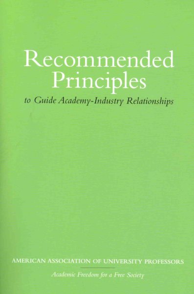 Recommended Principles to Guide Academy-Industry Relationships cover