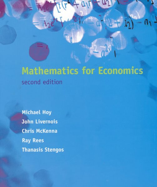 Mathematics for Economics - 2nd Edition cover