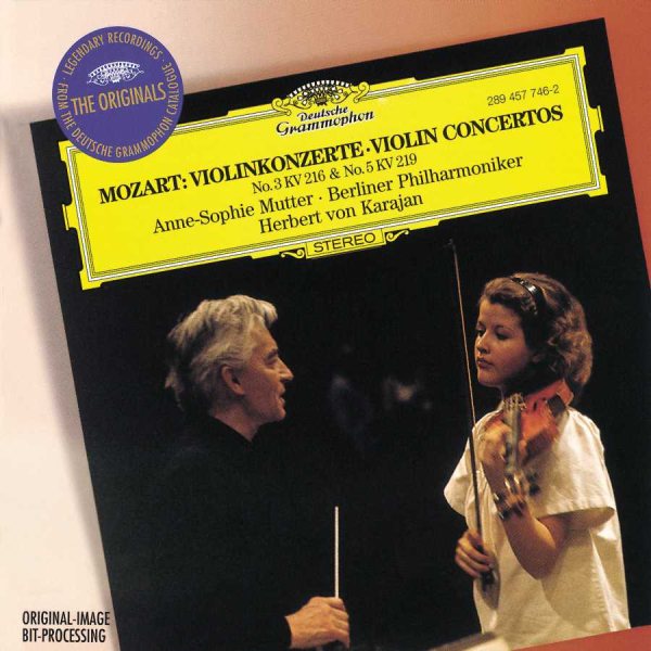 Mozart: Violin Concertos 3 & 5 / Mutter, Karajan, Berlin Philharmonic Orchestra cover