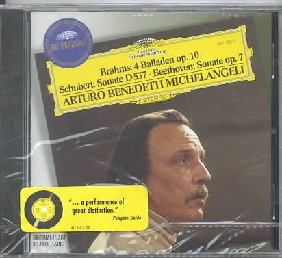 Brahms, Schubert, Beethoven / Arturo Benedetti Michelangeli cover