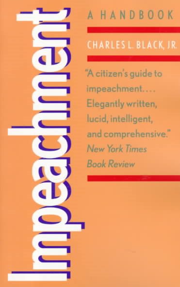 Impeachment: A Handbook (Yale Fastback Series) cover