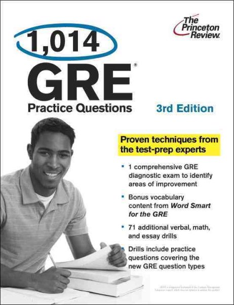 1,014 GRE Practice Questions, 3rd Edition (Graduate School Test Preparation) cover