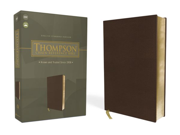 ESV, Thompson Chain-Reference Bible, Leathersoft, Brown, Red Letter cover