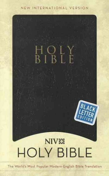 Holy Bible: New International Version, Black, Leather-Look cover
