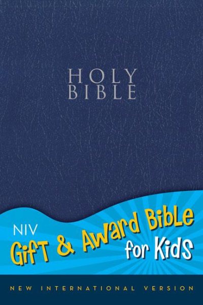 NIV, Gift and Award Bible for Kids, Leathersoft, Navy, Red Letter cover