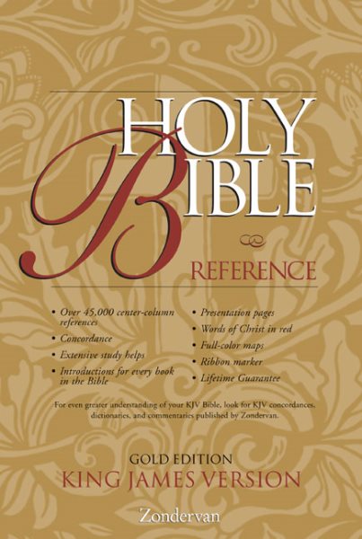 KJV Holy Bible Reference, Gold Edition cover