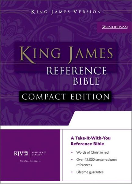 KJV, Reference Bible, Compact, Bonded Leather, Burgundy, Red Letter Edition cover