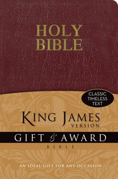 KJV, Gift and Award Bible, Imitation Leather, Burgundy, Red Letter Edition cover