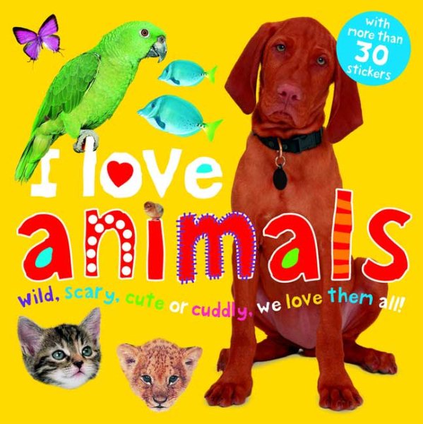 I Love Animals Sticker Book cover