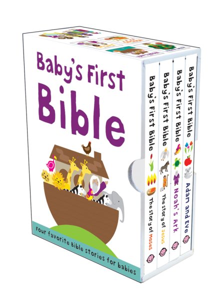 Baby's First Bible Boxed Set: The Story of Moses, The Story of Jesus, Noah's Ark, and Adam and Eve (Bible Stories) cover