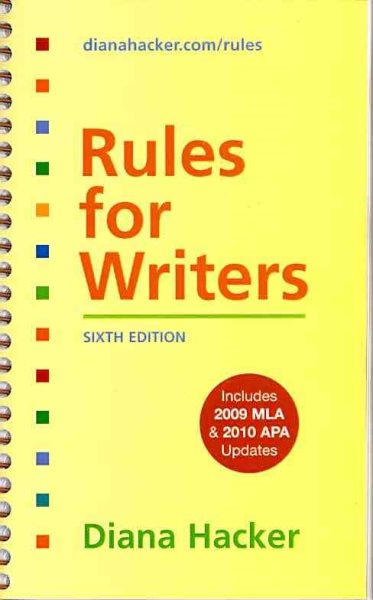 Rules for Writers with 2009 MLA and 2010 APA Updates cover