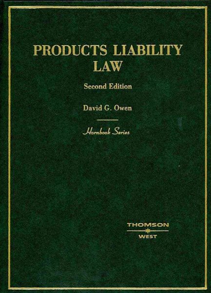 Products Liability Law (Hornbook) cover