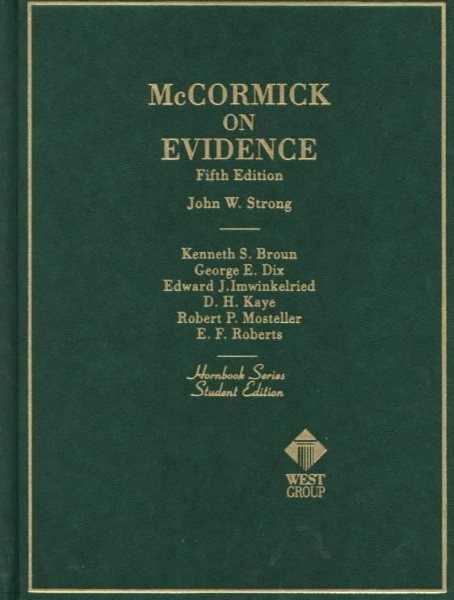 McCormick on Evidence (Hornbook Series; Student Edition) cover