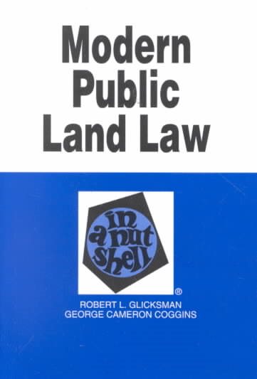 Modern Public Land Law in a Nutshell (Nutshell Series.) cover