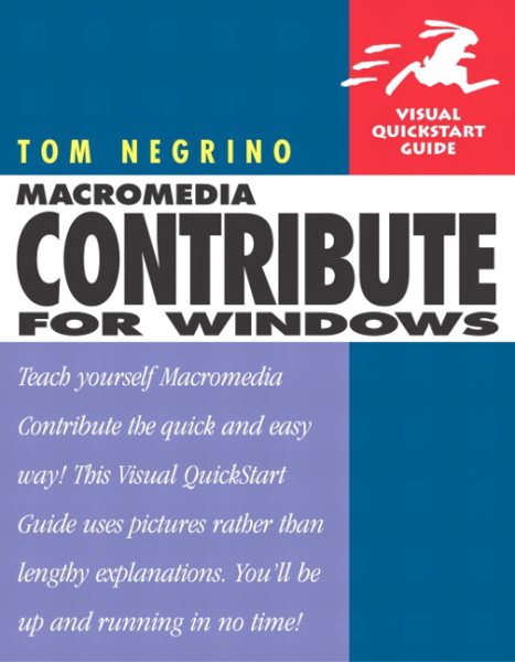 Macromedia Contribute for Windows (Visual QuickStart Guide) cover