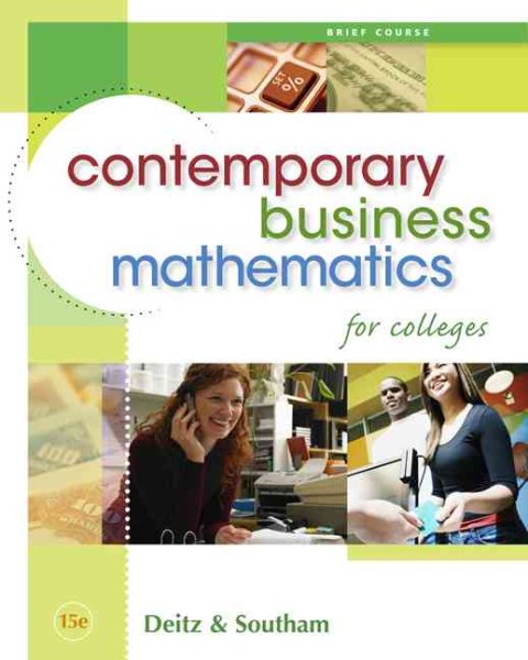 Contemporary Business Mathematics for Colleges, Brief Edition (with CD-ROM) cover