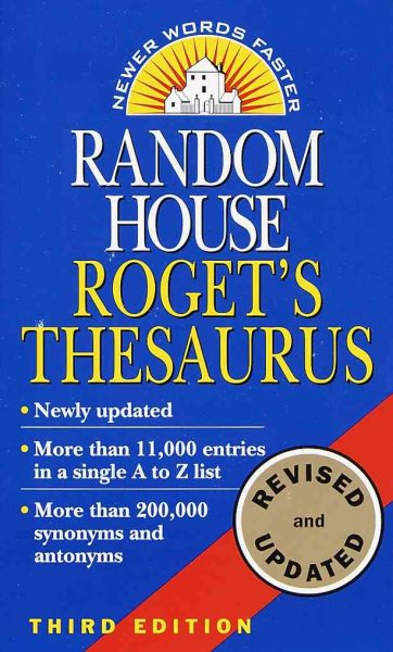 Random House Roget's Thesaurus: Third Edition cover