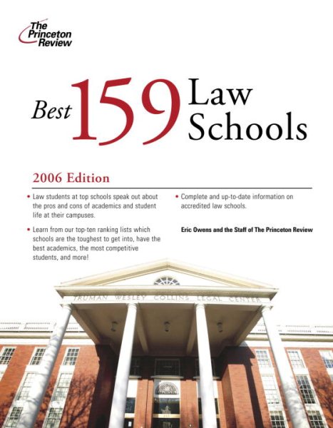 Best 159 Law Schools 2006 (Graduate School Admissions Gui) cover