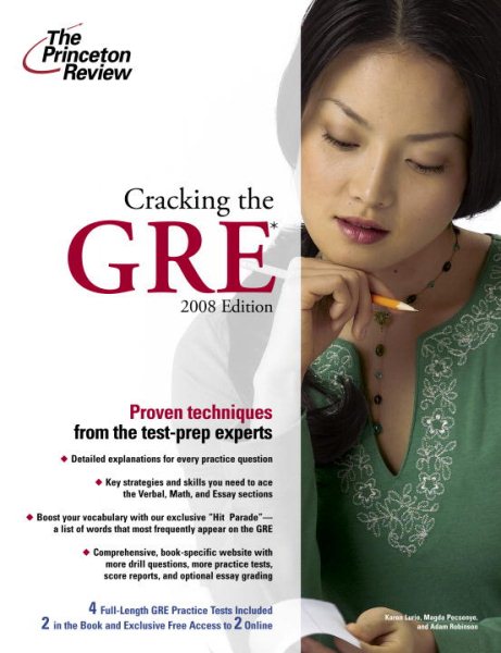 Cracking the GRE, 2008 Edition (Graduate School Test Preparation) cover
