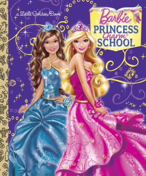 Princess Charm School (Barbie) (Little Golden Book) cover
