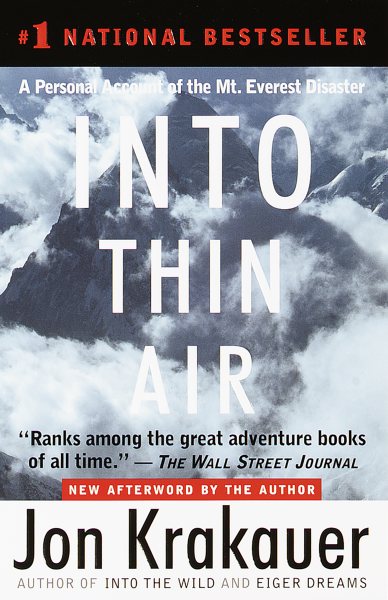 Into Thin Air: A Personal Account of the Mt. Everest Disaster cover