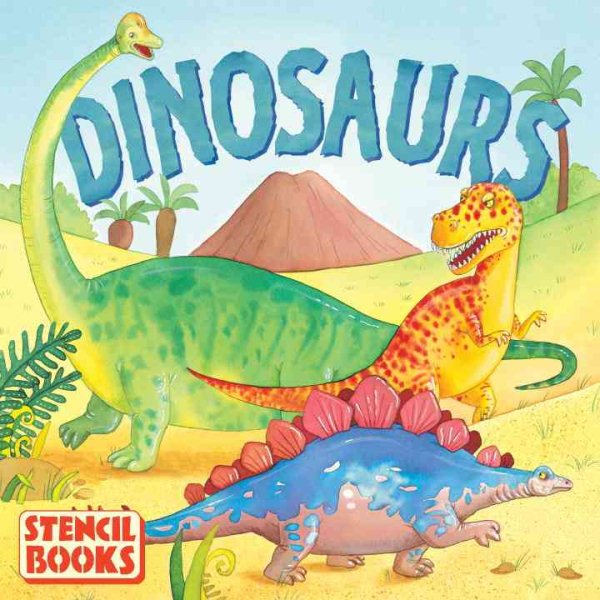 Dinosaurs: A Stencil Book (Board Book) cover