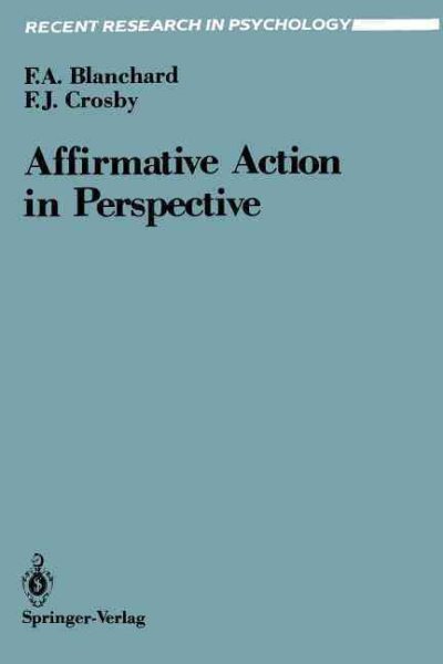 Affirmative Action in Perspective (Recent Research in Psychology)