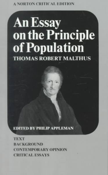 Essay on the Principle of Population (Norton Critical Edition) cover
