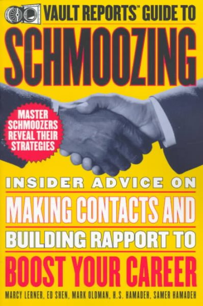 Vault Reports Guide to Schmoozing cover