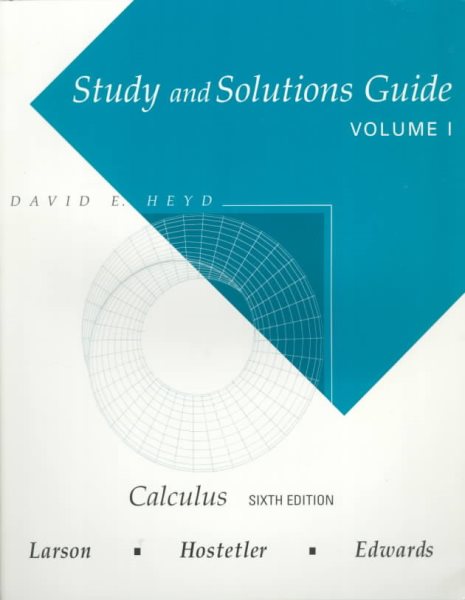 Study and Solutions Guide for Calculus Vol. 1 cover