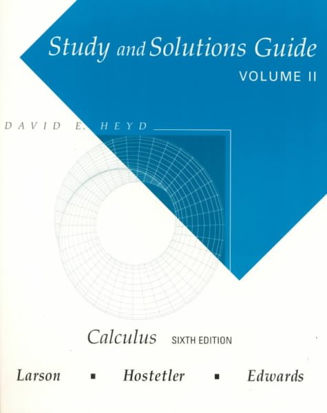 Study and Solutions Guide for Calculus, Vol. 2 cover