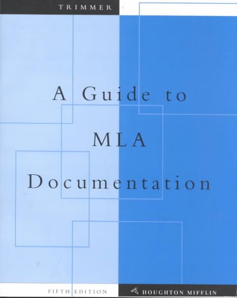 A Guide to MLA Documentation: With an Appendix on APA Style (English Essentials.) cover