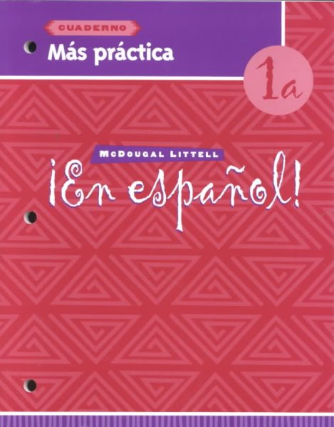 ¡En español!: Más práctica (cuaderno) Level 1A (Spanish Edition) cover