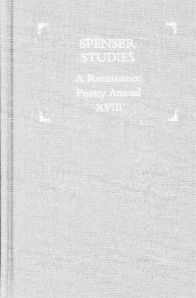 Spenser Studies: A Renaissance Poetry Annual cover