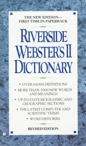 Riverside Webster's II Dictionary cover