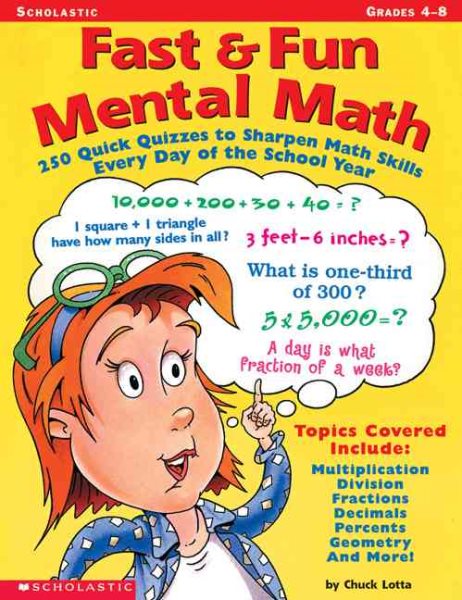Fast & Fun Mental Math: 250 Quick Quizzes to Sharpen Math Skills Every Day of the School Year cover