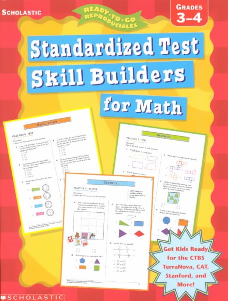 Standardized Test Skill Builers for Math: Grades 3-4 (Ready-To-Go Reproducibles) cover