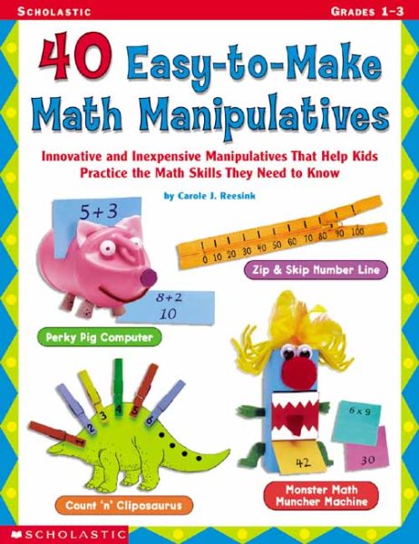 40 Easy-to-make Math Manipulatives cover