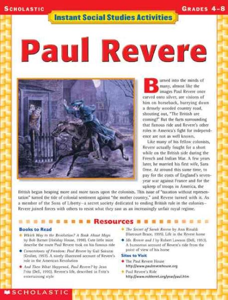 Instant Social Studies Activities: Paul Revere cover