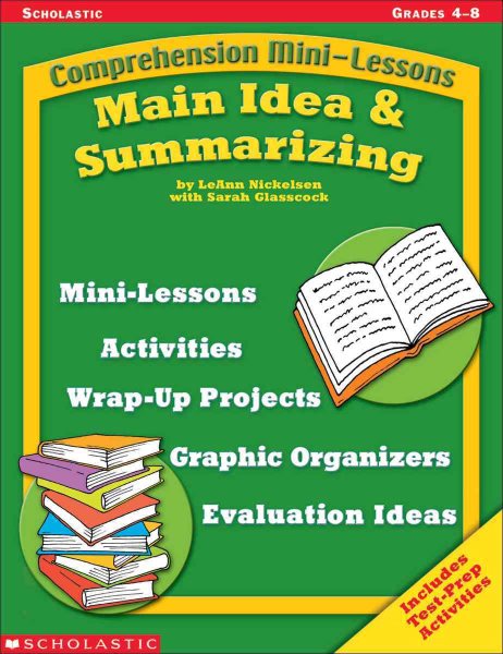 Main Idea & Summarizing  (Comprehension Mini-Lessons) cover
