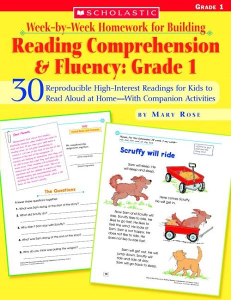Week-by-Week Homework for Building Reading Comprehension & Fluency: Grade 1 (Week-by-Week Homework For Building Reading Comprehension and Fluency) cover