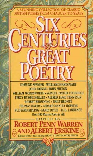 Six Centuries of Great Poetry: A Stunning Collection of Classic British Poems from Chaucer to Yeats cover