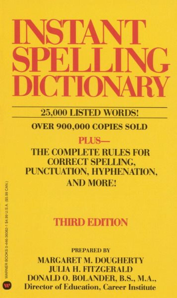 Instant Spelling Dictionary cover