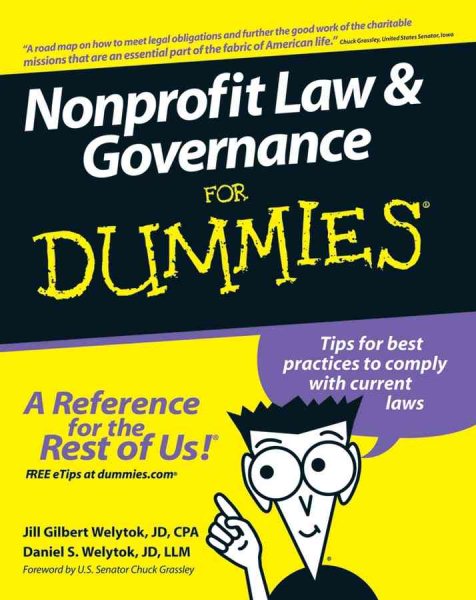 Nonprofit Law and Governance For Dummies cover
