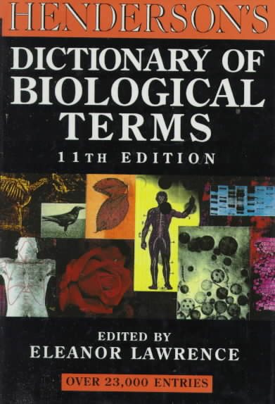 Henderson's Dictionary of Biological Terms cover