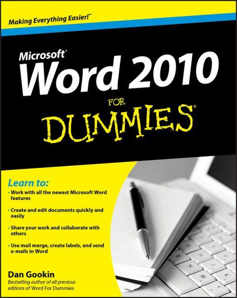 Word 2010 For Dummies cover