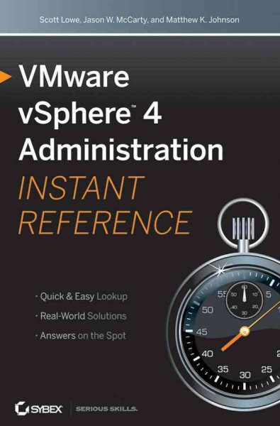 VMware vSphere 4 Administration Instant Reference cover