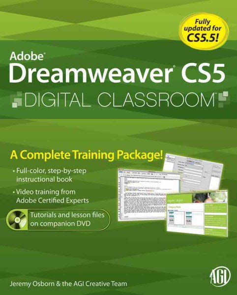 Adobe Dreamweaver CS5 Digital Classroom cover